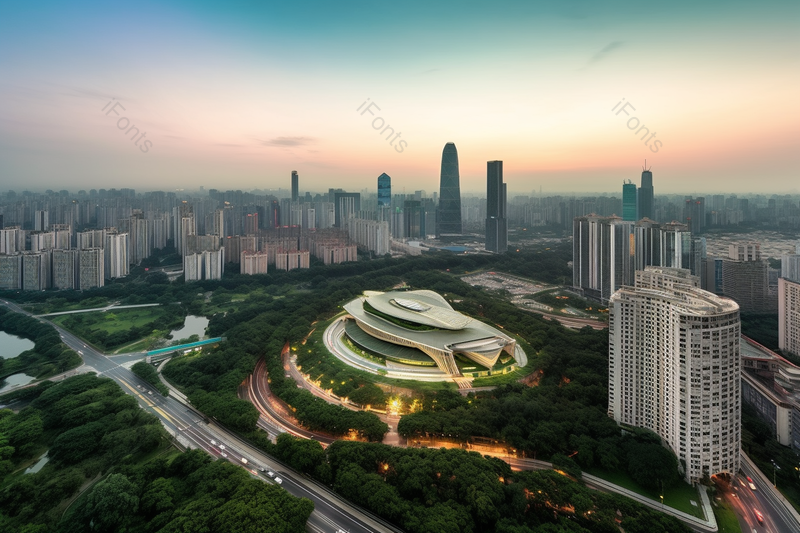 地标城市建筑夜晚车流风光,高清,摄影图,摄影图片,图片大全,摄影图免费下载